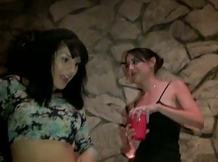 Party with two smoking hot chicks turns into a group sex