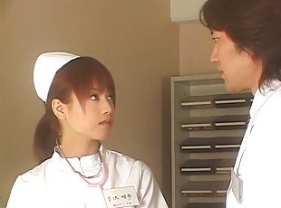 ázijské, sestrička, doktor, hardcore, japonské, pár, nadržané, uniforma