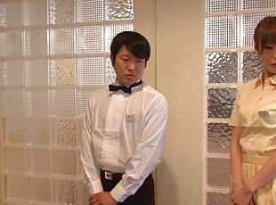 asiático, hardcore, japonesa, casal, sexo-vestido, realidade, chupando