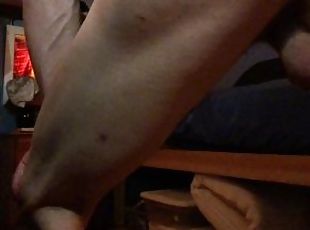 Slow jerking and milking of my fat hard cock with tease, edging and restrained cumshot!
