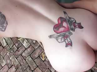 fitta-pussy, milf, rödhårig, pov, pool, vacker, tatuering