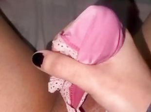 énorme, masturbation, orgasme, giclée, ejaculation-interne, culotte, ejaculation, sœur, petite, brunette