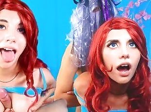  escena de película Kraken vs Sirena Dreamworks - Chelsea sirenita cosplay hentai (ARIEL)