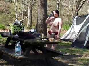 Spying on naked couple camping