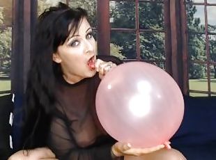 Blowing Up and Deflating Big Pink Balloon