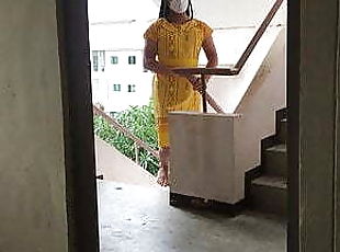 Solo  masturbate in Dress set yellow