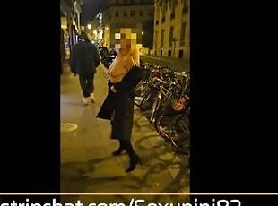 Sexynini83 - Exib naked in paris streets