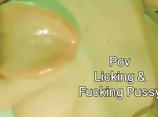 (POV) Pussy licking in my Stepsis and Fucking my Stepmom wet pussy, Always horny, ( Fleshlight )