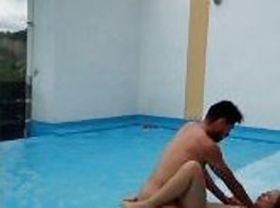 I fuck my neighbor's whore in the pool