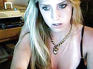 masturbation, blonde, webcam, belle, solo
