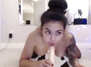 Hot Asian Teen Rides Her Dildo On Webcam
