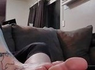 You secretly record my feet while I watch a documentary