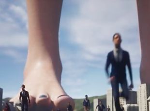 Giantess Walking on a Town ! [Animation]