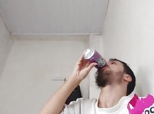 Grape soda food Fetish Drinking refri Big mouth boy