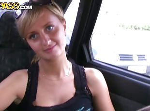 Car Sex with a Cute Looking But Slutty Blonde Beauty