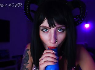 Hot As Hell Succubus Cock Sucking Moster Cock And Drinking Cum Out Of You