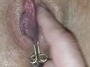 klitoris, orgasme, amatør, milf, leke, par, fingret, fetisj