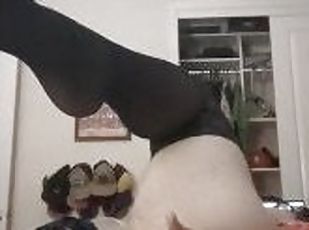 19 year old femboy using anal massager