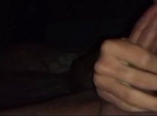 Hot man jerking his cock and moaning