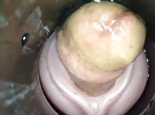 Sticky ovulation from man before cum on cam