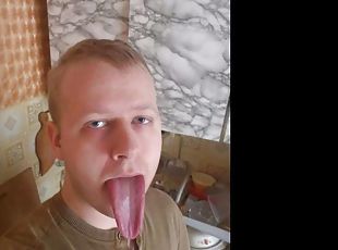 russisk, kone, amatør, udløsning, deepthroat, webcam