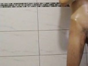 banhos, masturbação, amador, tiro-ao-alvo, gay, punheta, pés, gozando, europeia, euro