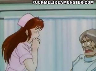 infirmière, médecin, hardcore, horny, anime, hentai