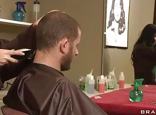 Smoking Hot Hair Stylist Gets Her Pussy Jammed As She Has Rough Sex