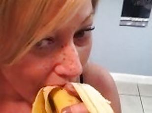 amateur, mamada, a-solas, banana