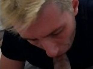 Blonde Twink Gives Mixed Friend Excellent Blowjob