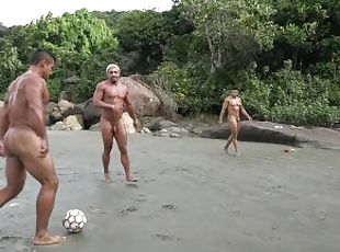 Naked muscular football
