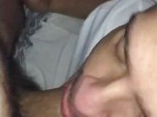 DL Latino thug wakes me up to suck him up