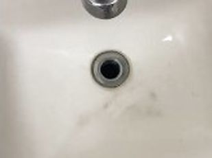 Gross toilets make my bladder shy pee in sink public restroom