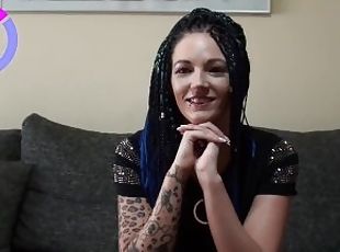 Estefani Tarragó: INTERVIEW BEFORE FUCKING! Hot tattooed babe takes my questions deep inside.