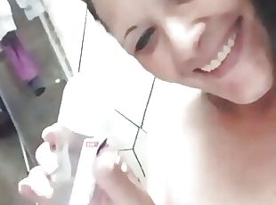 Pussy stuffing massive shampoo bottle in my soap filked pussy