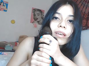 Sexy Latin Girl Toys Masturbation Show Webcam