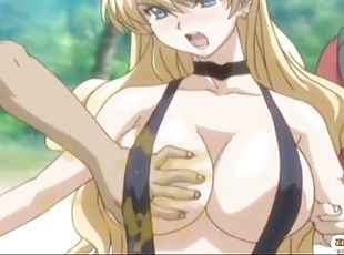 Busty hentai gets humiliated and fucked by thugs