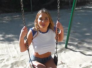 Blair Williams paid to suck and fuck dick in the park