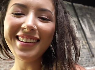 awesome handjob by steamy darkhaired babe - daisy summers