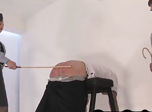 Femdom ladies punish her ass with hardcore whipping