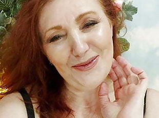 Funny ginger MILF talks about sexshop and toys
