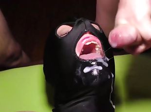 Masked german girl Gundula Pervers gets extreme rough deepthroat mouth fucked at our weekly groupsex party