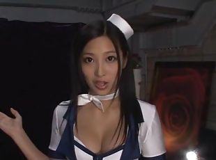 Slutty Japanese maid Mizuki Miri sucking a dick in POV video