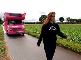 German housewife pick up and fuck in car
