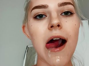 Incredible fucking ends with cum in mouth for sexy Eva Elfie