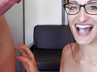 lunettes, amateur, ejaculation-sur-le-corps, hardcore, couple, hirondelle, sur-le-visage, ejaculation, horny, webcam