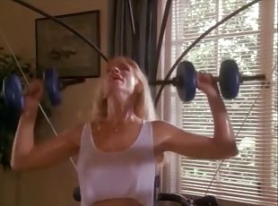SHANNON TWEED SWEATY WORKSOUT IN POSSESSED BY THE NIGHT