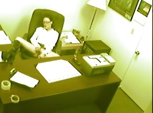 Secretary fingering in the office