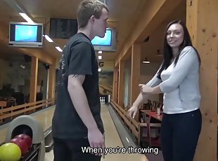 Money helped hunter score successful strike in bowling bar