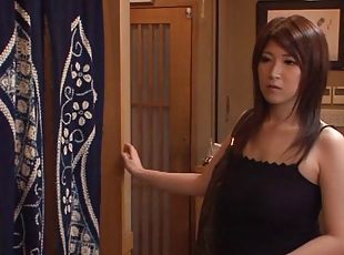 Naughty asian milf chick Rina Araki gets fucked in the kitchen